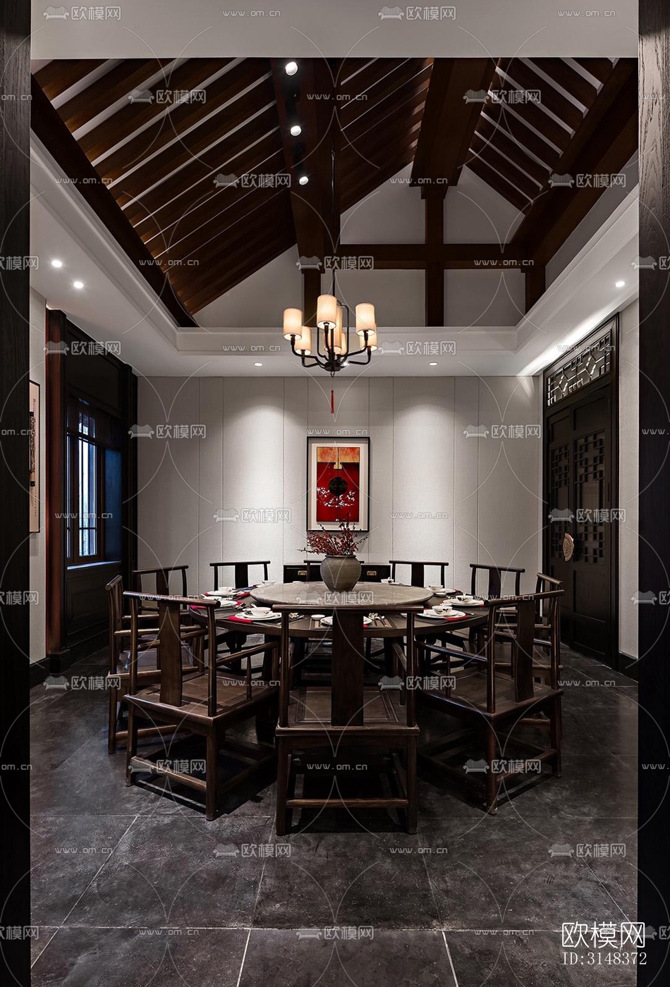 中式养生会所效果图下载（渲染图11）