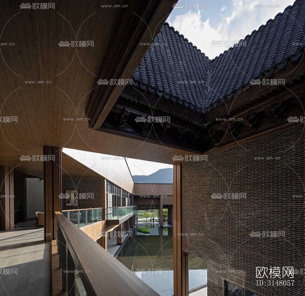 现代酒店民宿效果图下载（渲染图4）