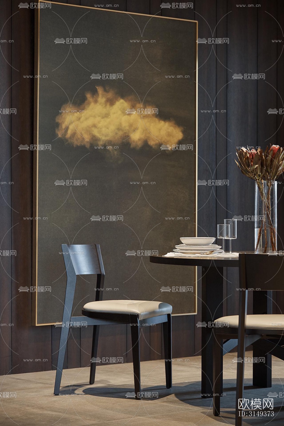 现代平层效果图下载（渲染图6）