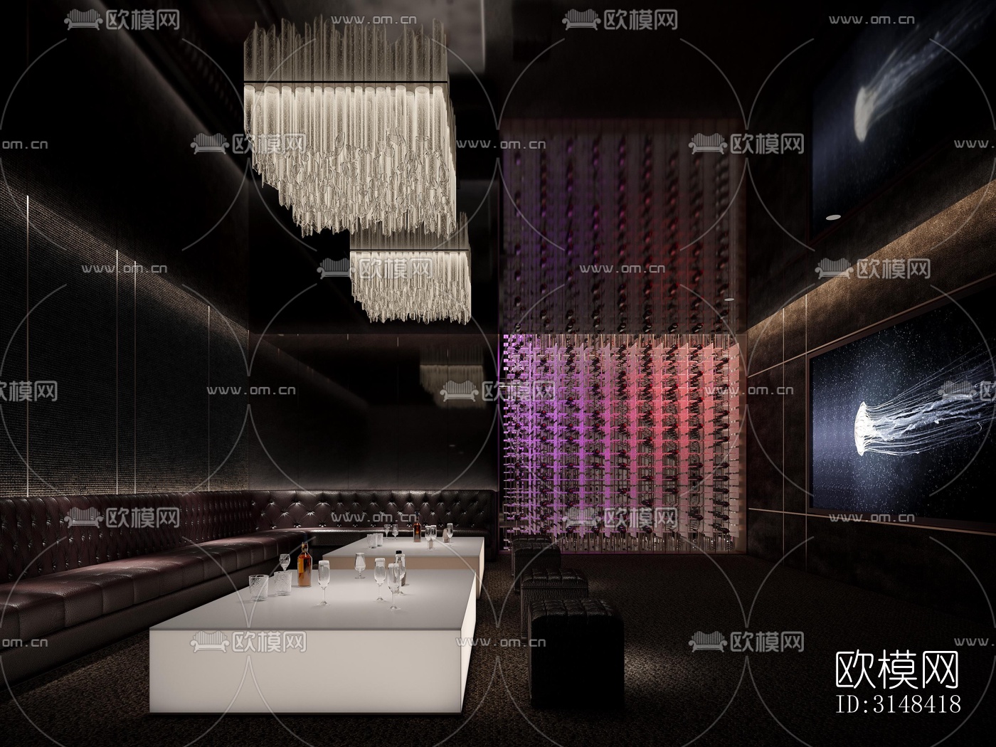 新中式养生会所效果图下载（渲染图3）
