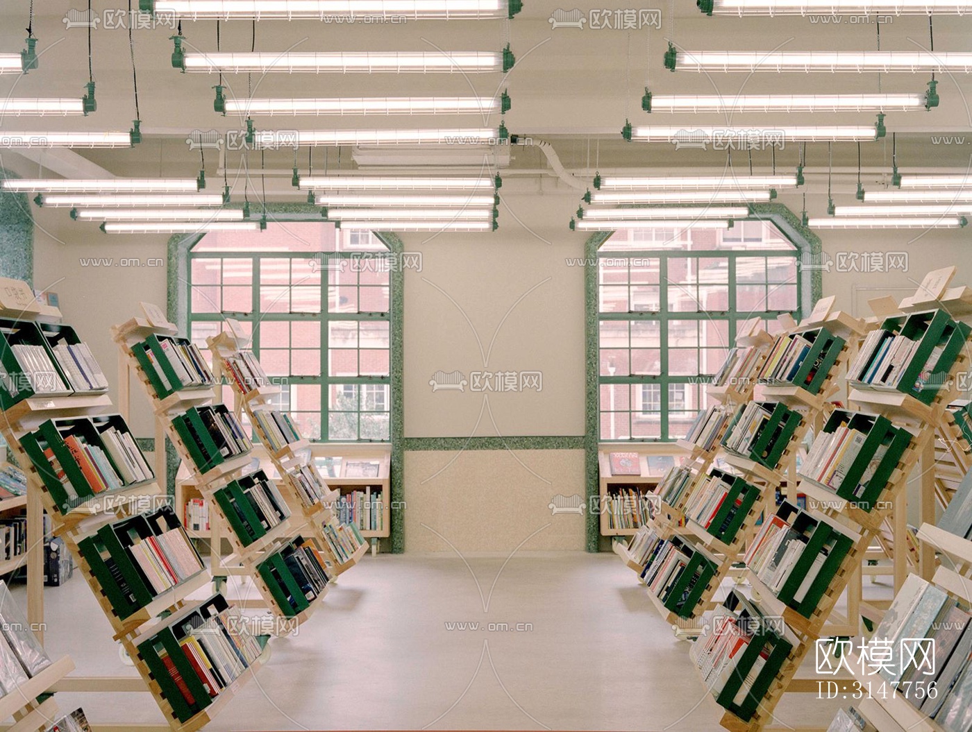 现代图书馆效果图下载（渲染图8）