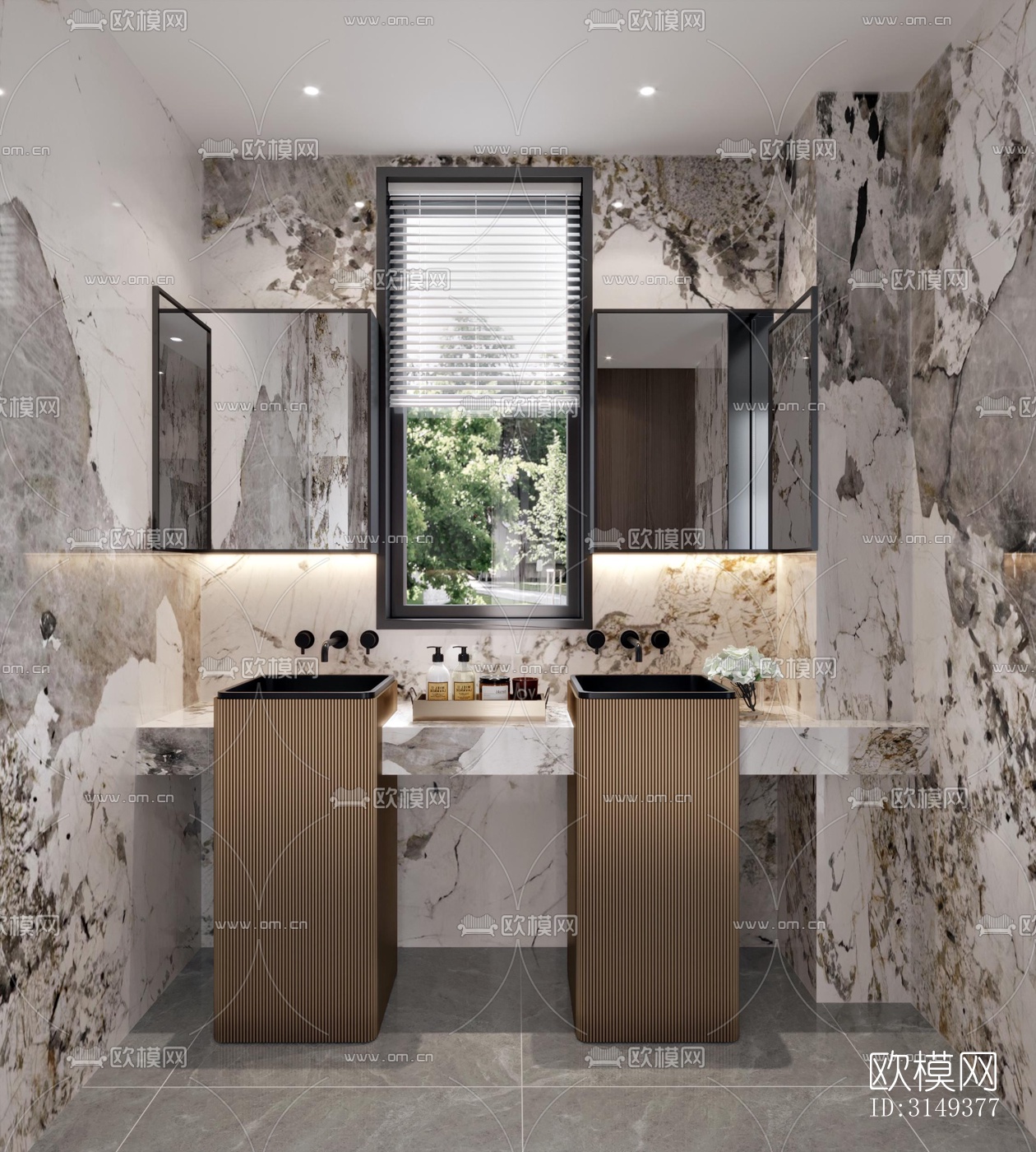 现代平层效果图下载（渲染图17）