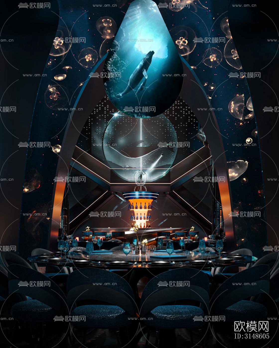 现代酒吧效果图下载（渲染图1）