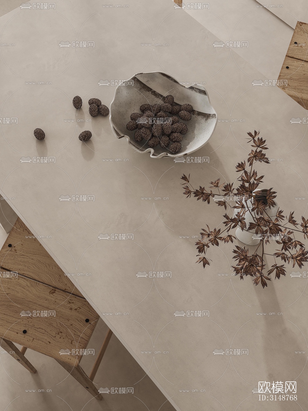 侘寂平层效果图下载（渲染图9）