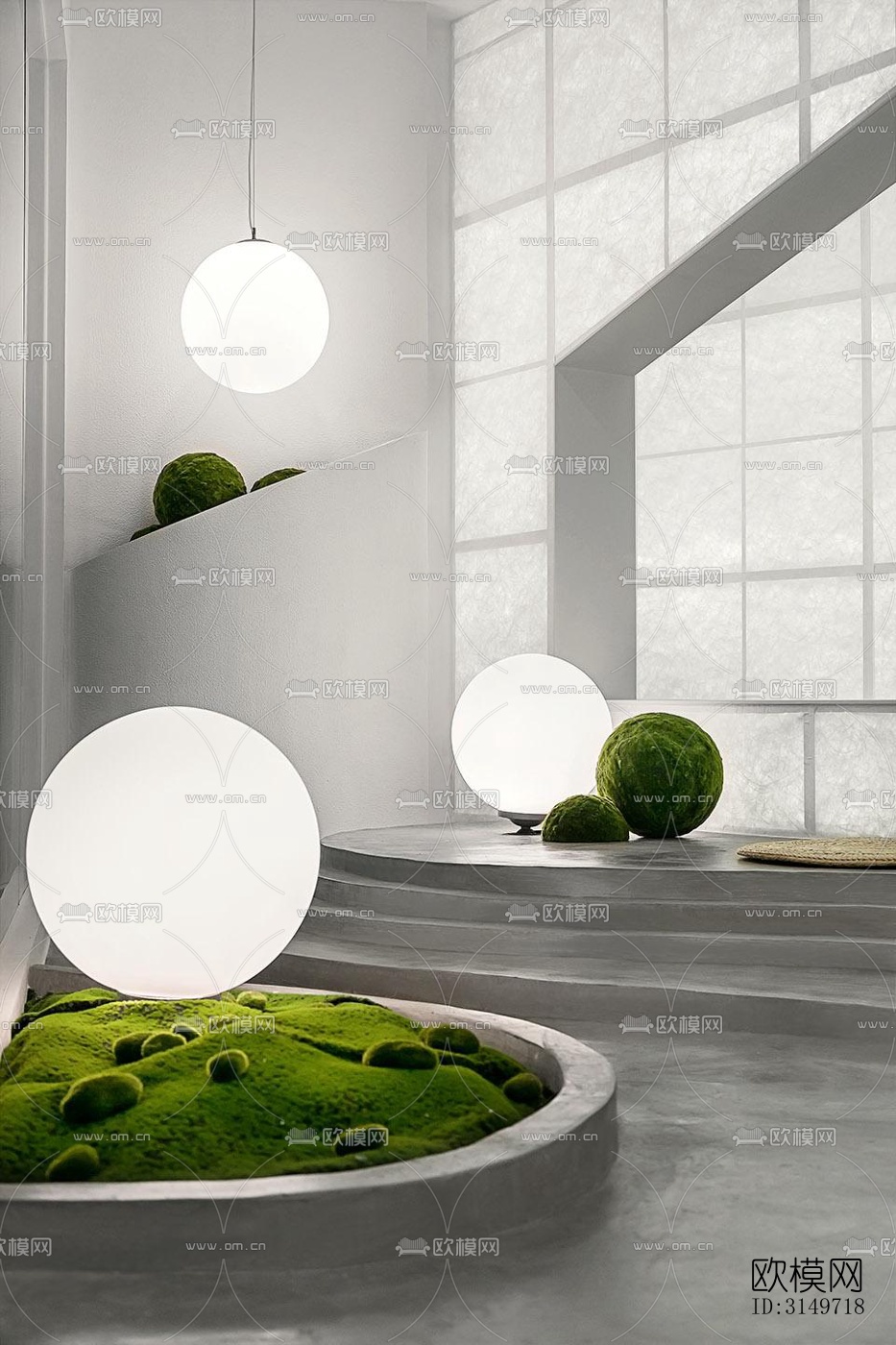 高级灰健身房效果图下载（渲染图11）