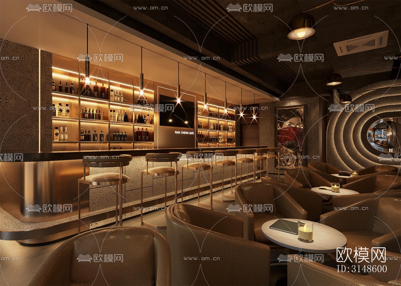 现代酒吧效果图下载（渲染图9）