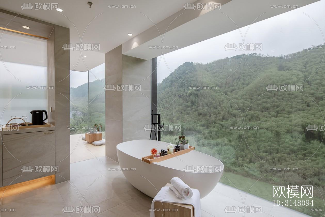 现代酒店民宿效果图下载（渲染图9）