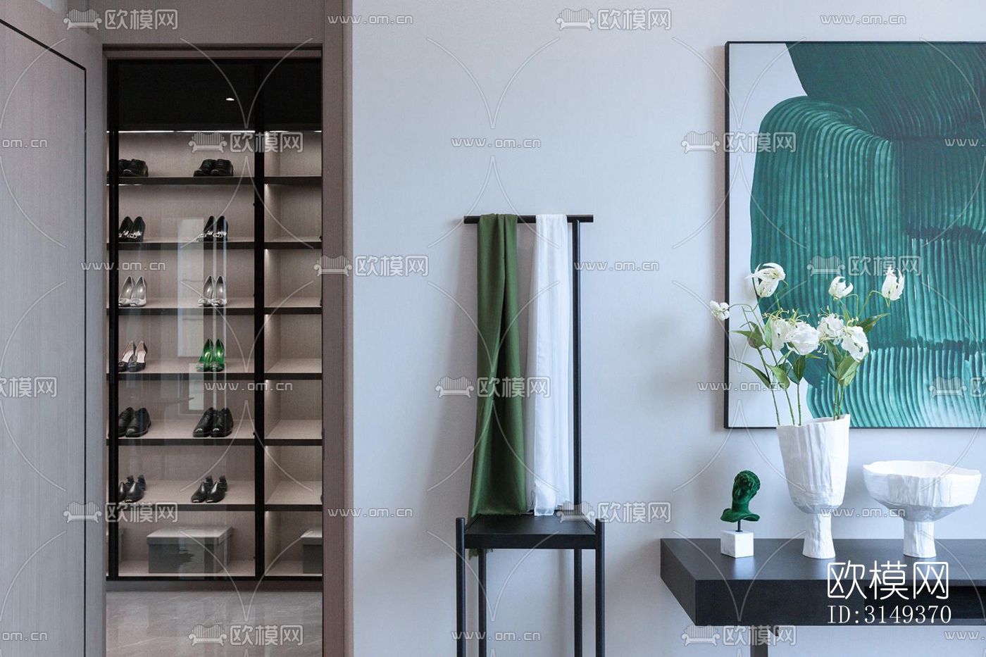 现代平层效果图下载（渲染图7）