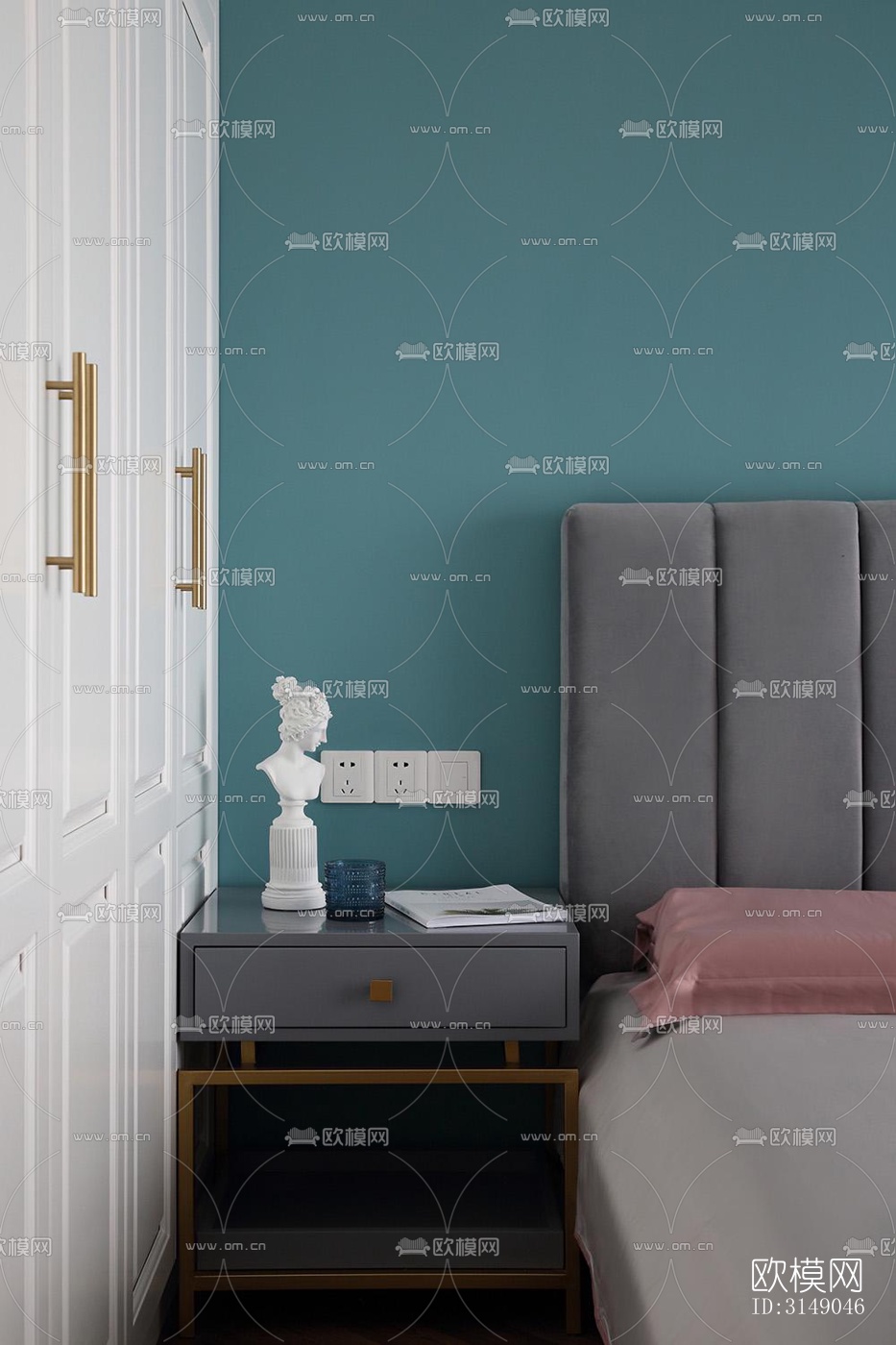 欧式平层效果图下载（渲染图13）