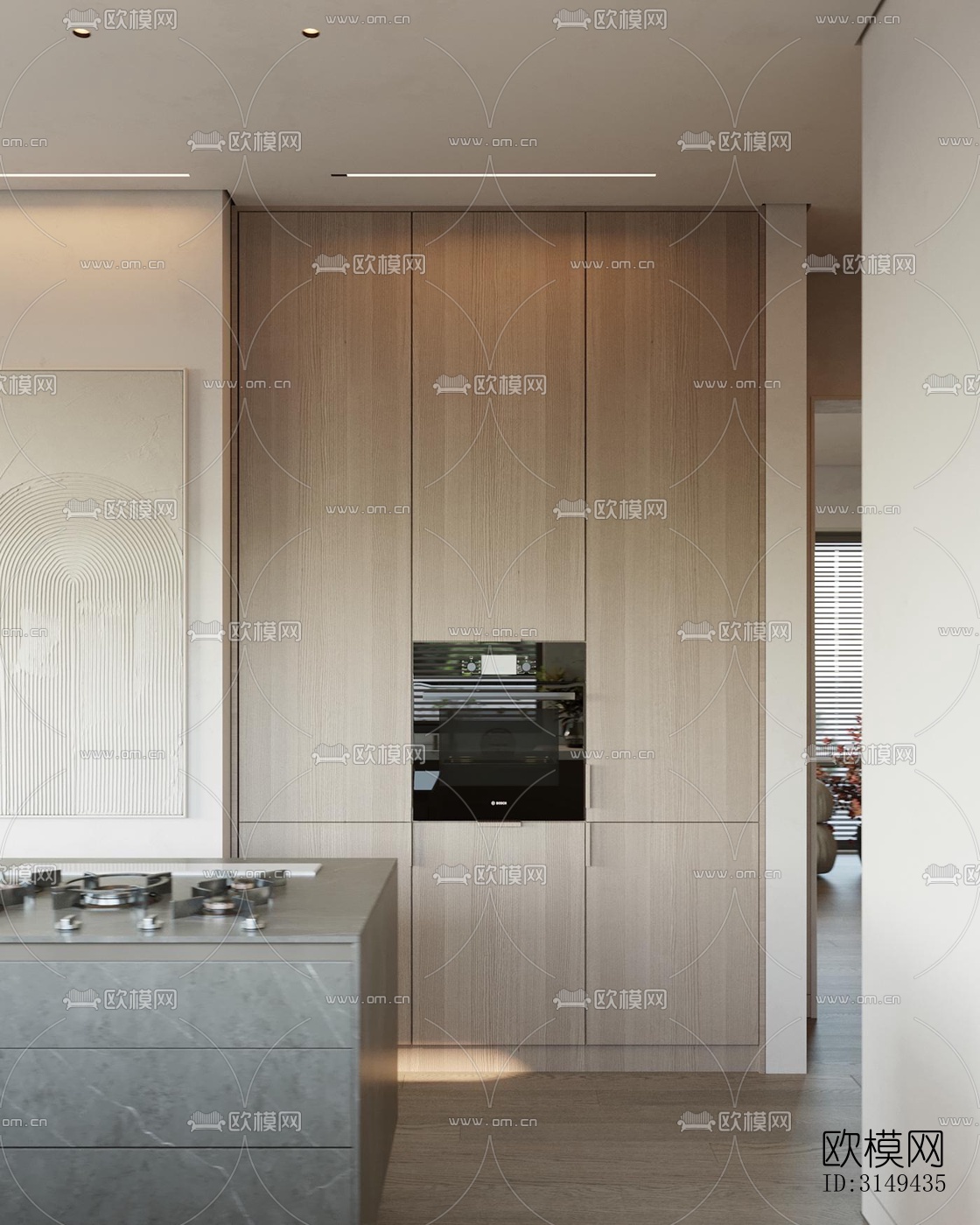 现代平层效果图下载（渲染图12）