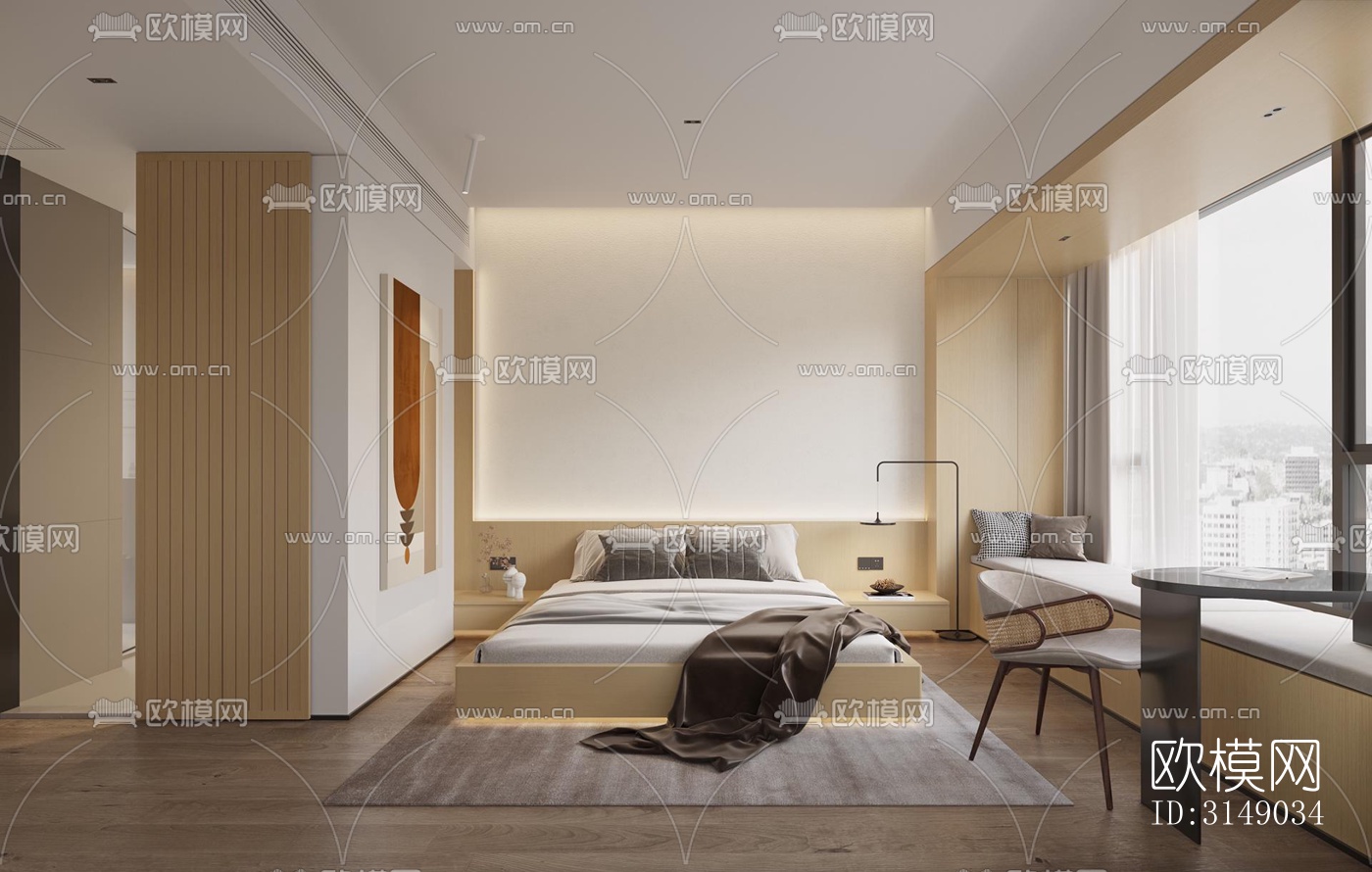 日式平层效果图下载（渲染图9）