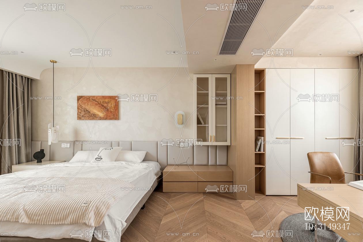 现代平层效果图下载（渲染图16）