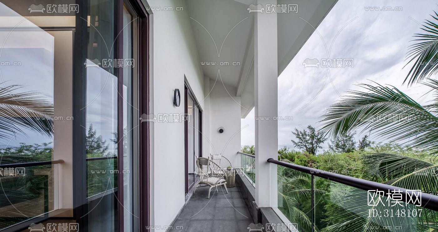 现代酒店民宿效果图下载（渲染图1）