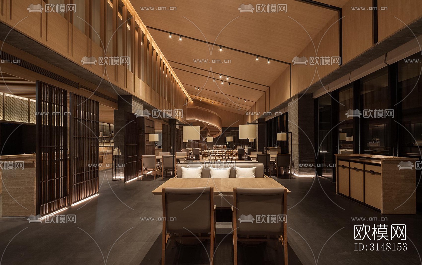 现代酒店民宿效果图下载（渲染图16）