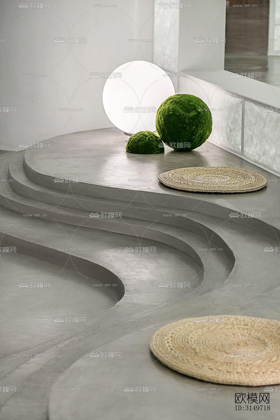 高级灰健身房效果图下载（渲染图14）