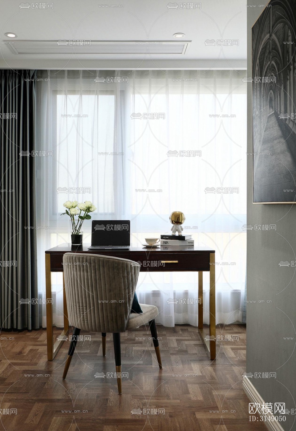 欧式平层效果图下载（渲染图14）