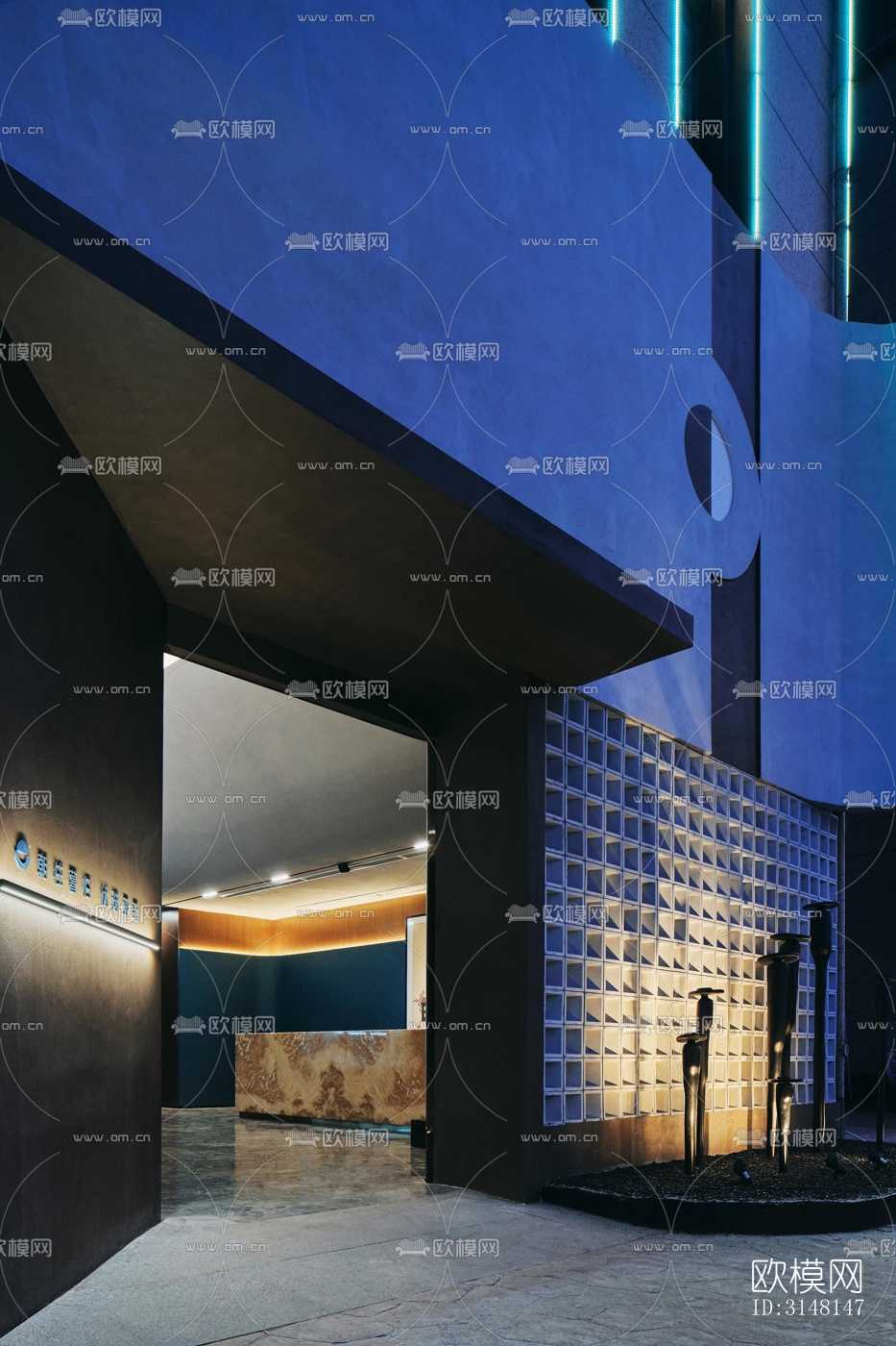 现代酒店民宿效果图下载（渲染图1）