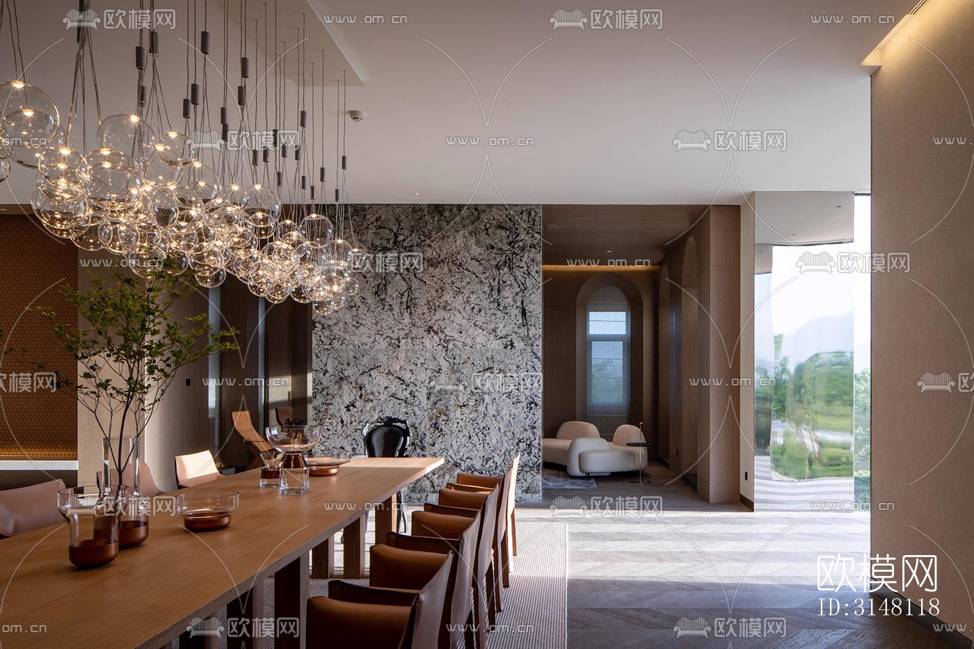 现代酒店民宿效果图下载（渲染图1）