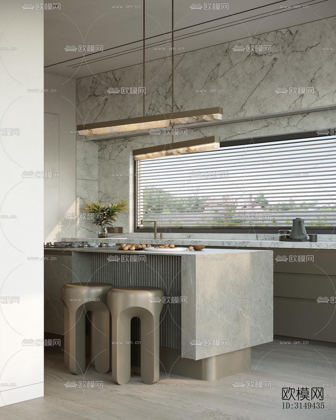 现代平层效果图下载（渲染图11）