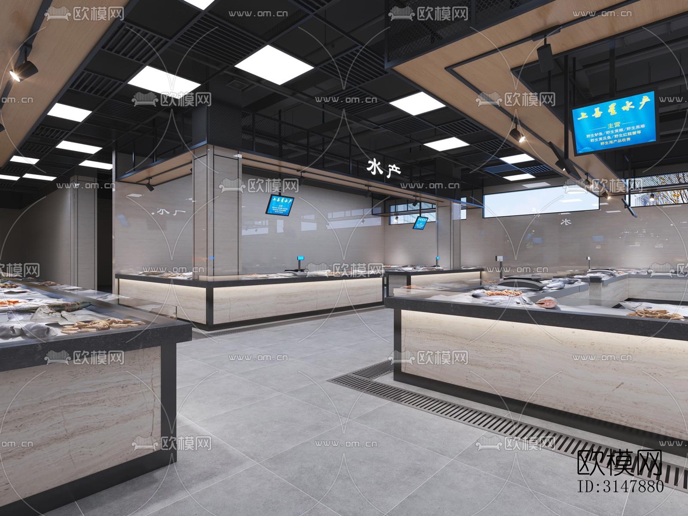 现代商业综合体效果图下载（渲染图3）