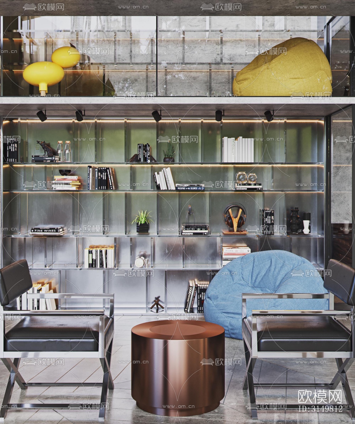 工业风咖啡奶茶效果图下载（渲染图5）