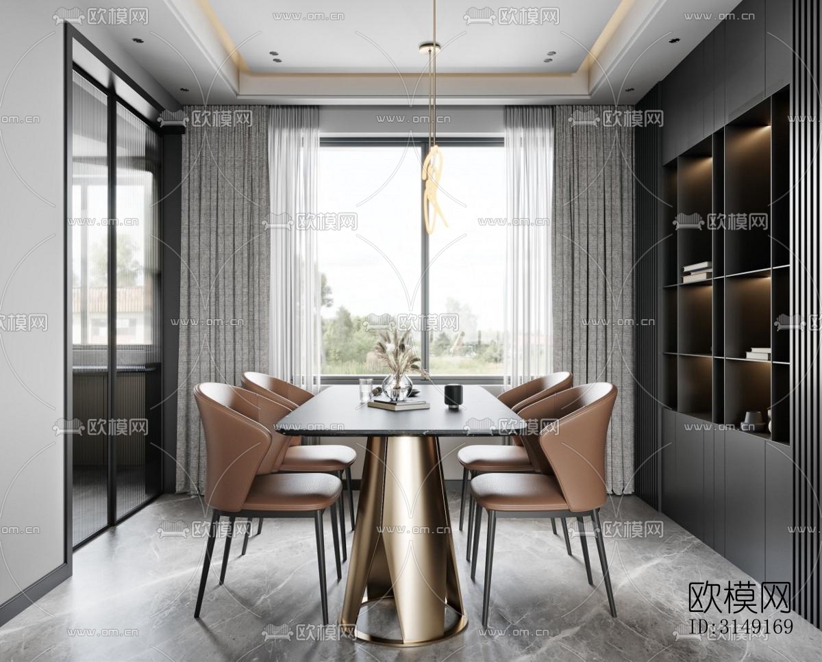 现代平层效果图下载（渲染图5）