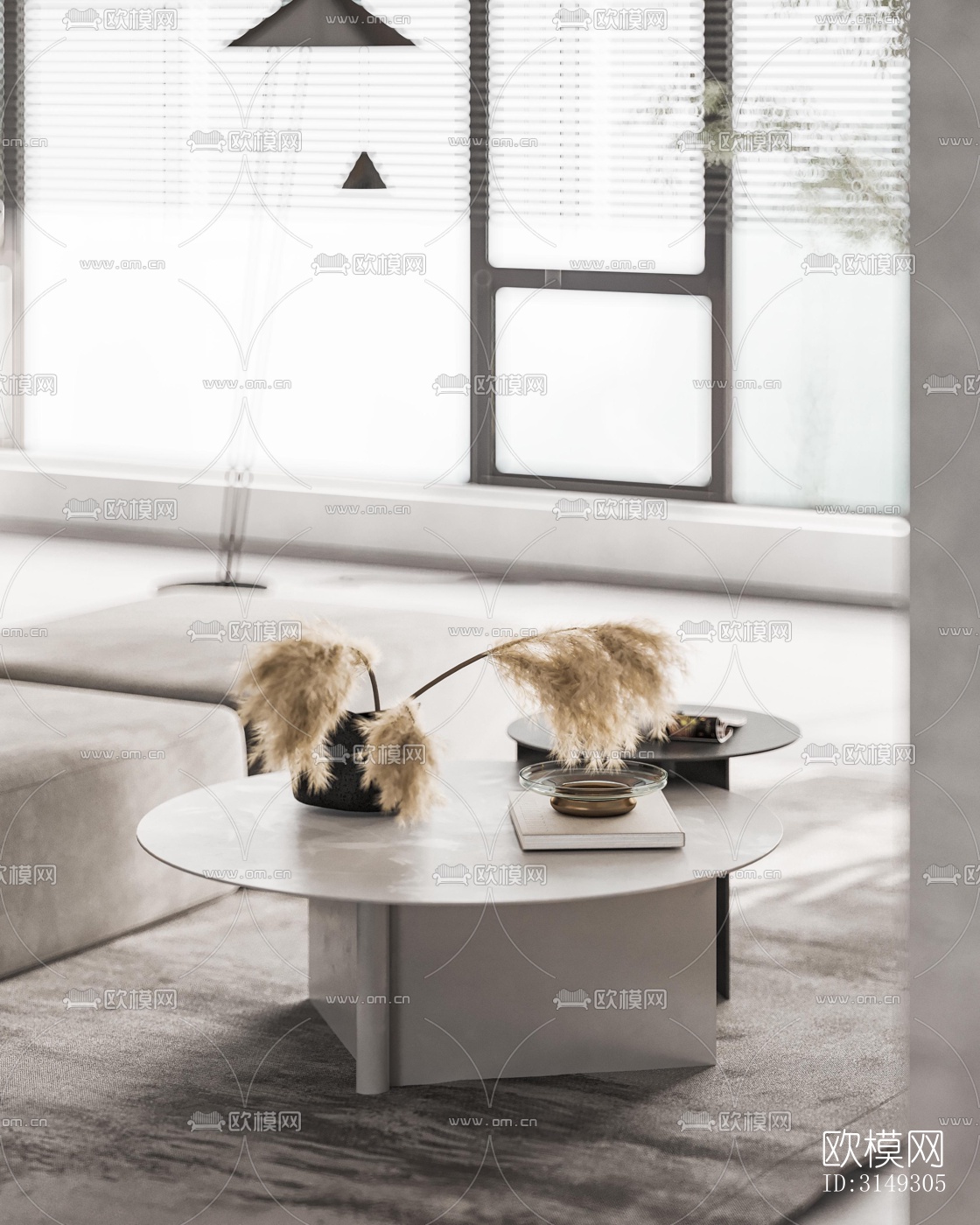 现代平层效果图下载（渲染图9）