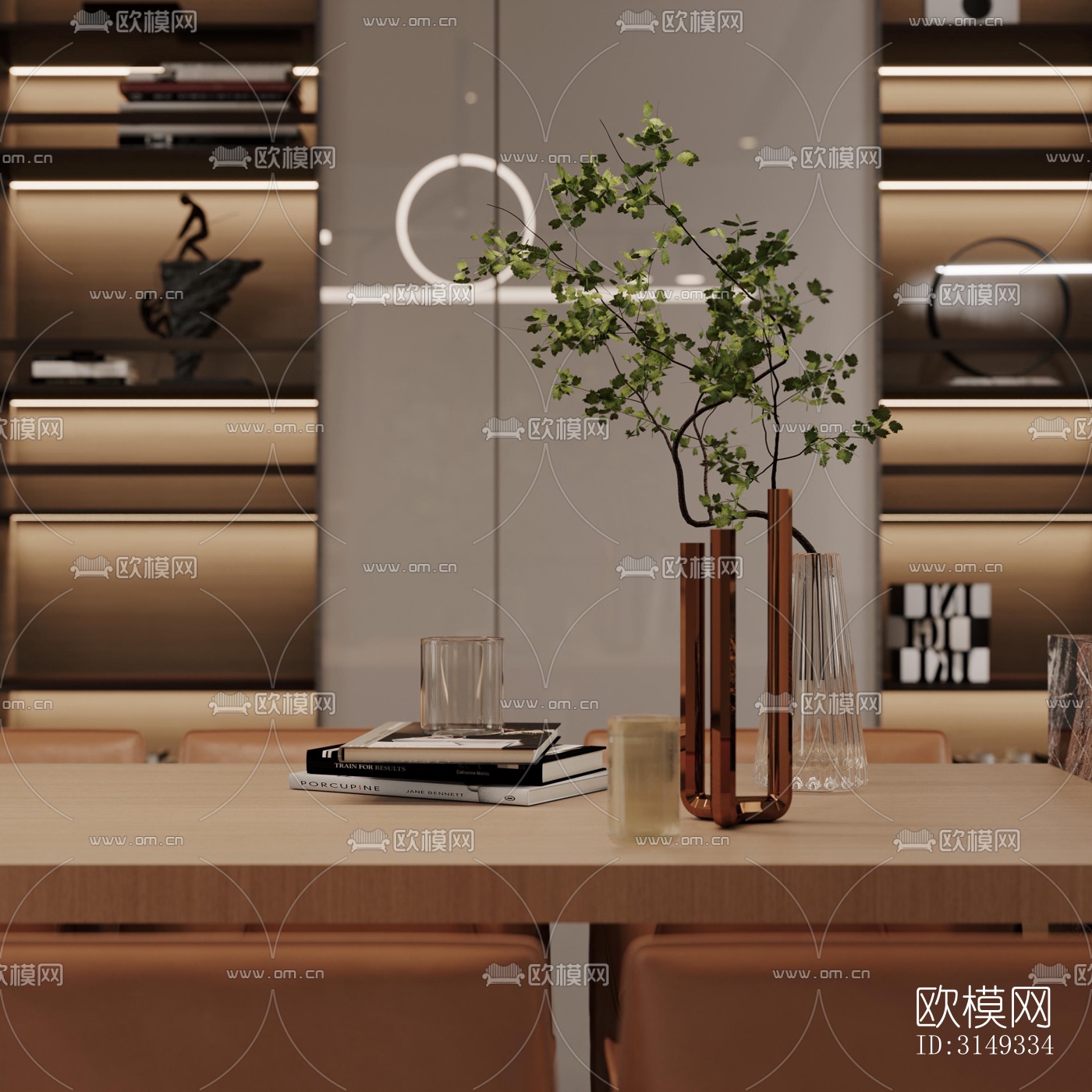 现代平层效果图下载（渲染图1）