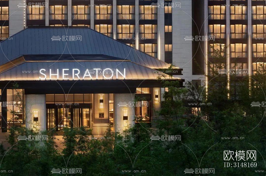 现代酒店民宿效果图下载（渲染图13）