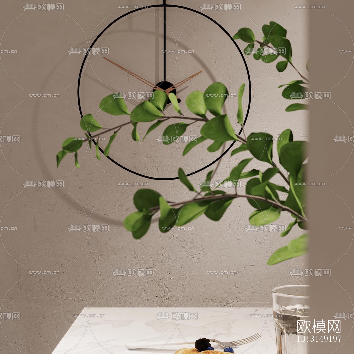 现代平层效果图下载（渲染图10）