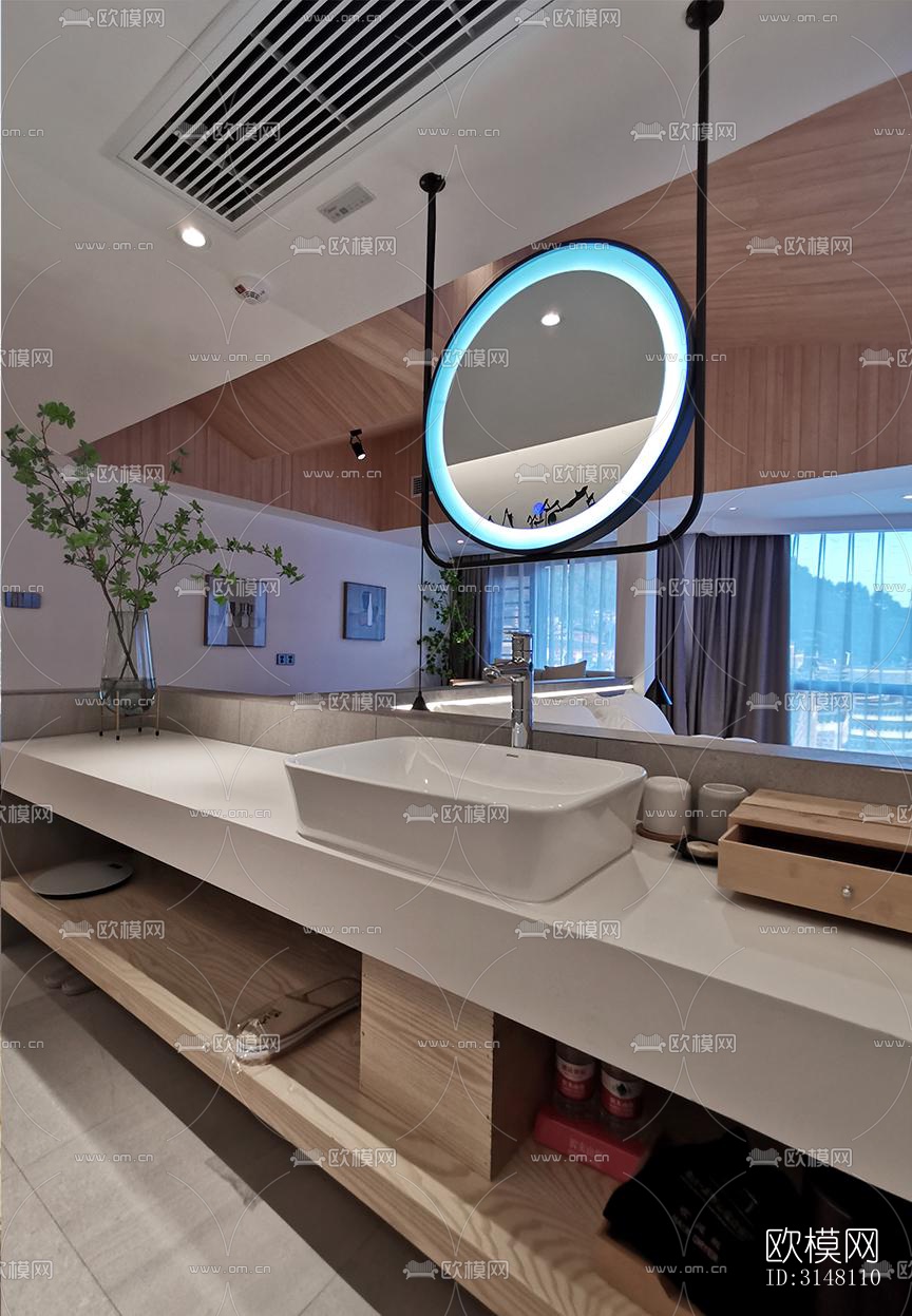 现代酒店民宿效果图下载（渲染图11）