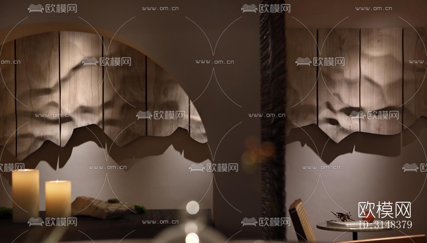 侘寂养生会所效果图下载（渲染图13）