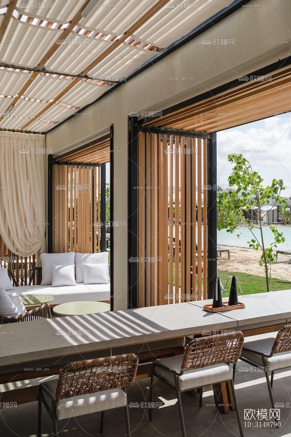 侘寂平层效果图下载（渲染图14）