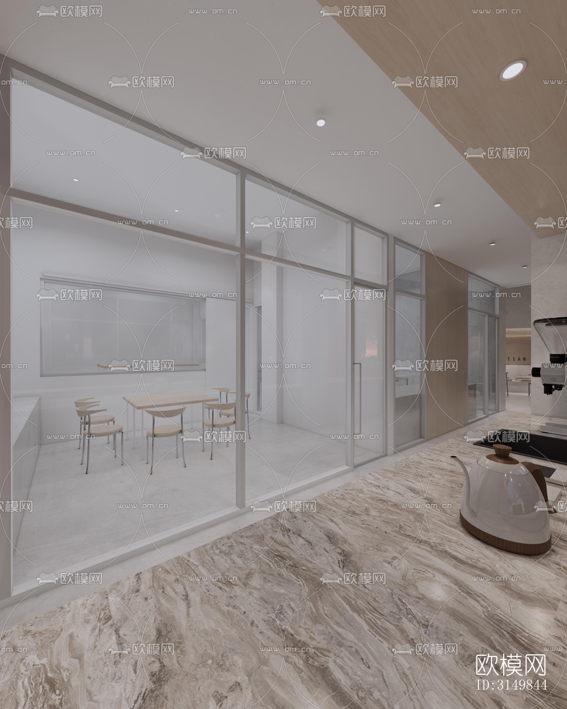 现代咖啡奶茶效果图下载（渲染图4）