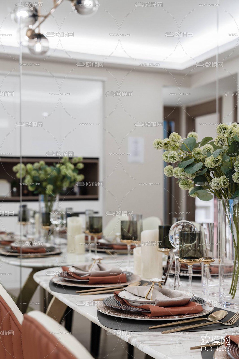 欧式平层效果图下载（渲染图10）