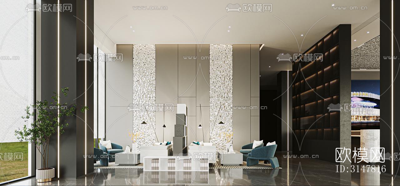 现代售楼处效果图下载（渲染图11）