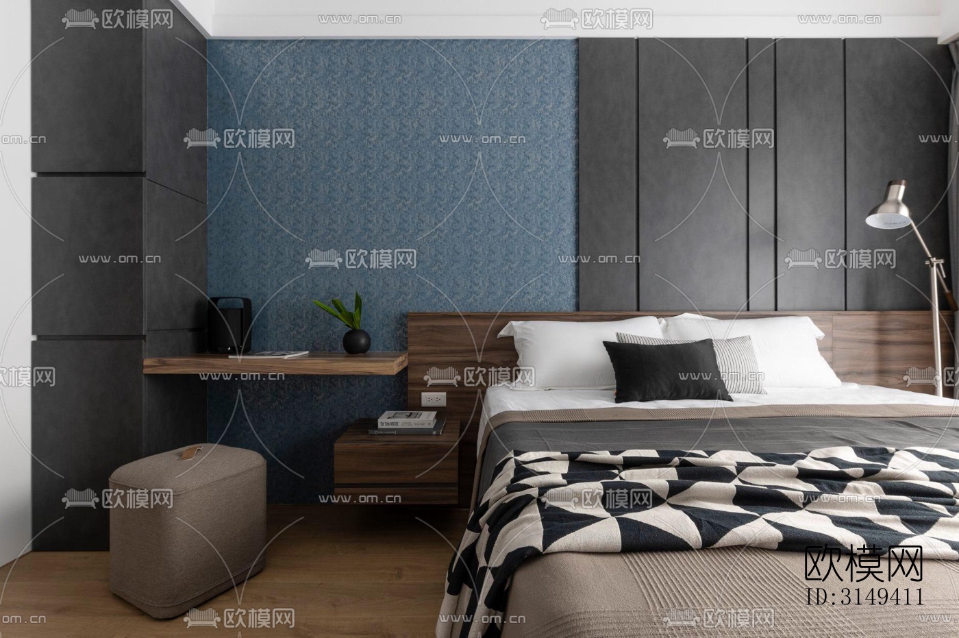 现代平层效果图下载（渲染图10）