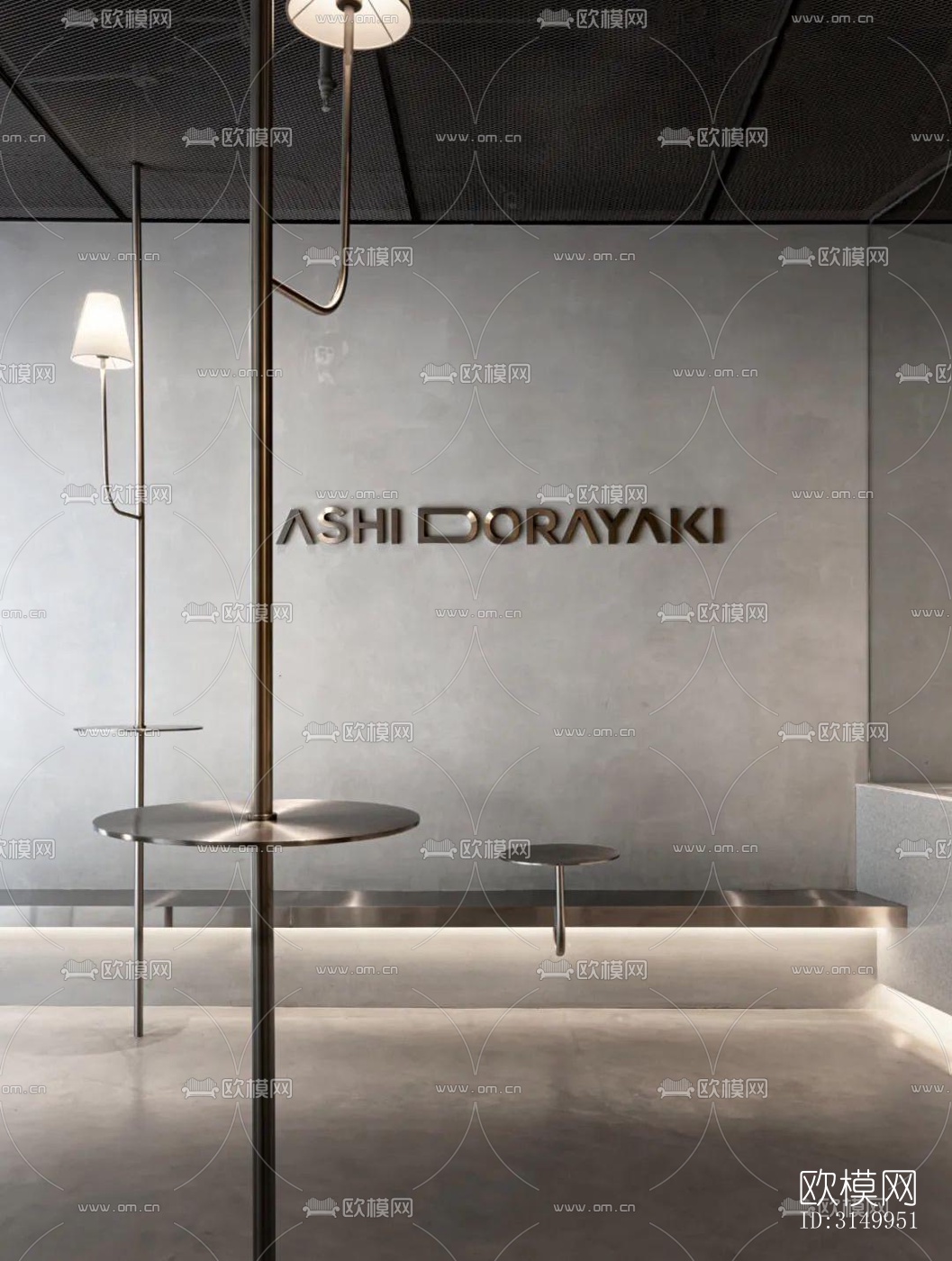 高级灰火锅烤肉效果图下载（渲染图5）