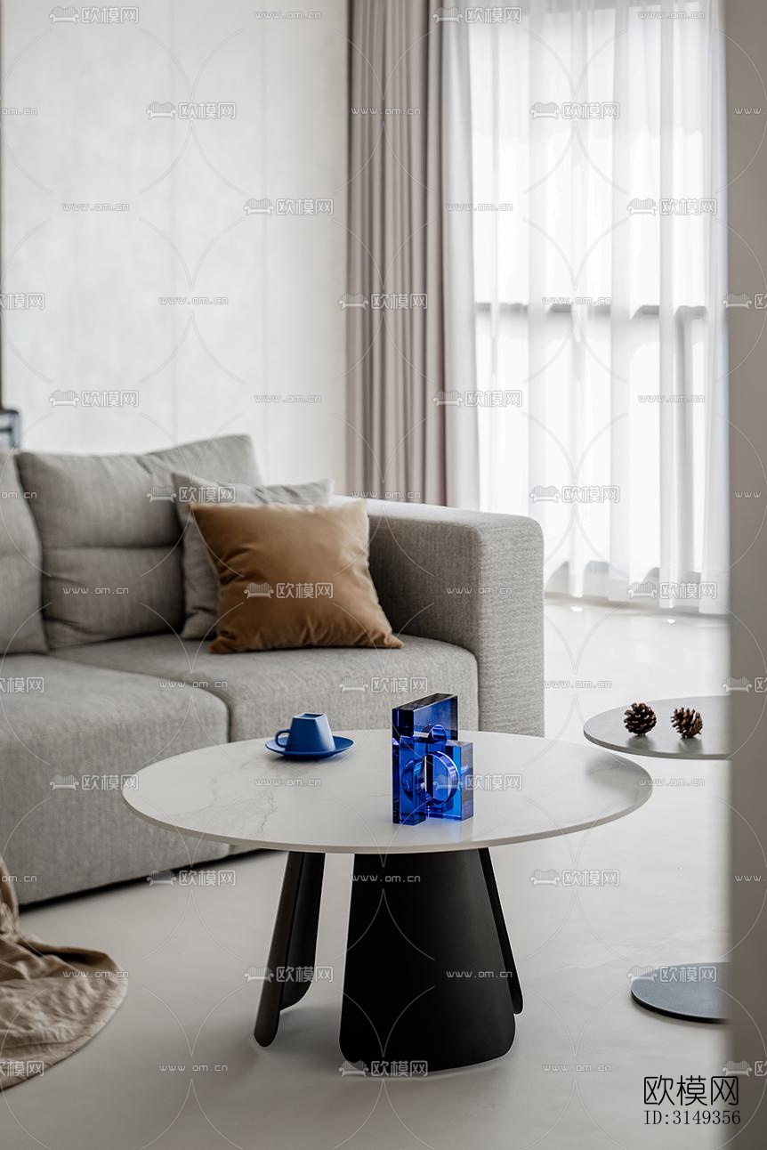 现代平层效果图下载（渲染图15）