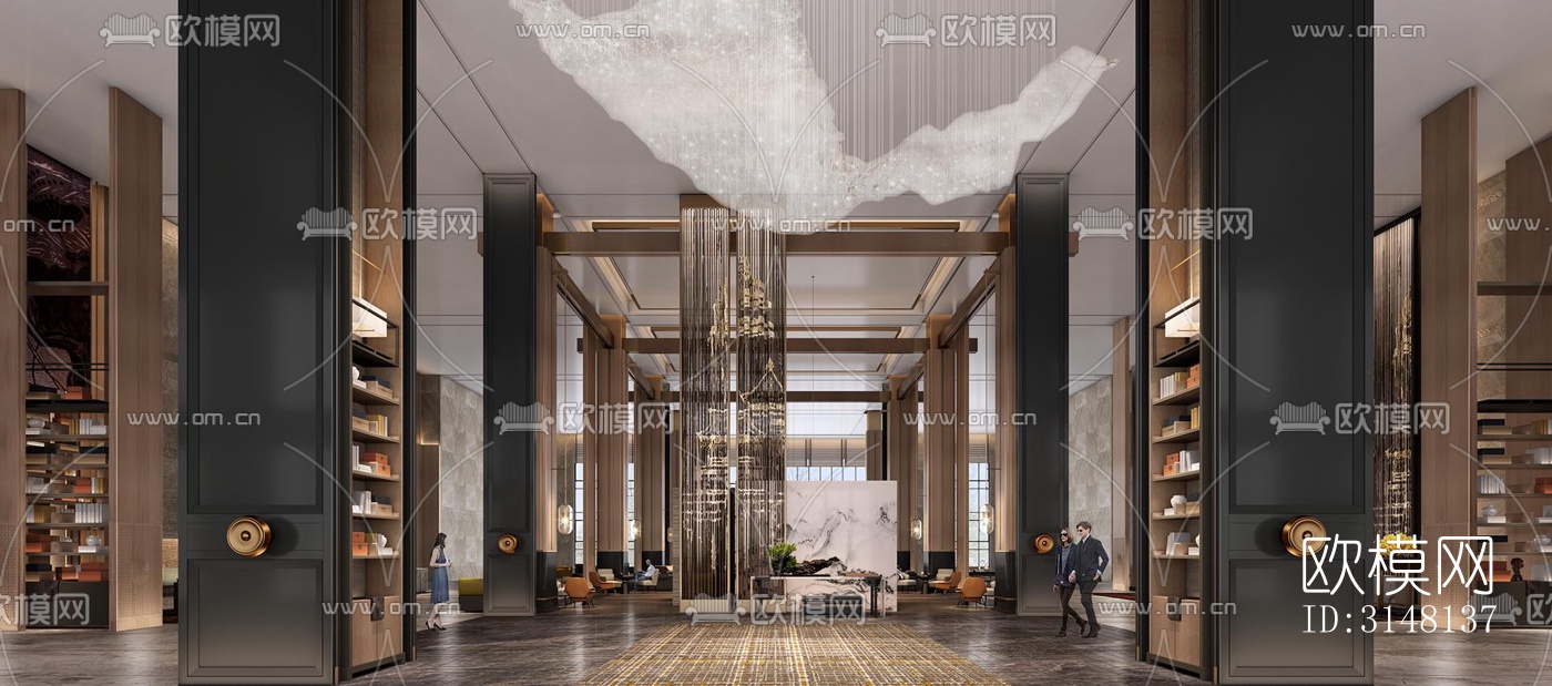 现代酒店民宿效果图下载（渲染图9）