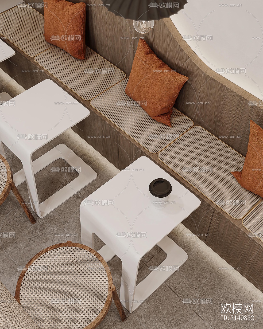 现代咖啡奶茶效果图下载（渲染图5）