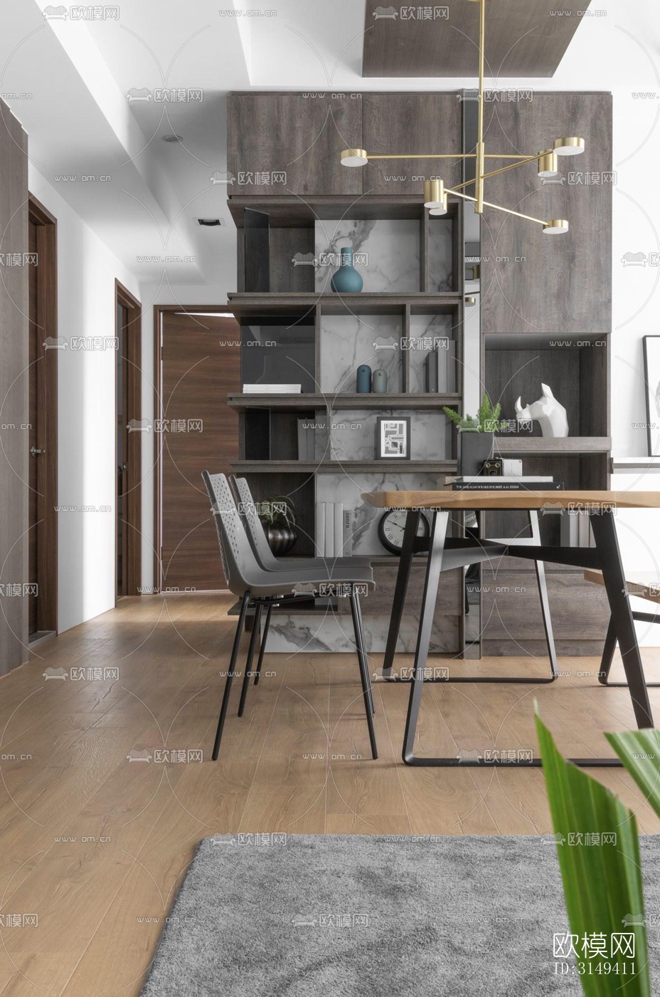 现代平层效果图下载（渲染图8）