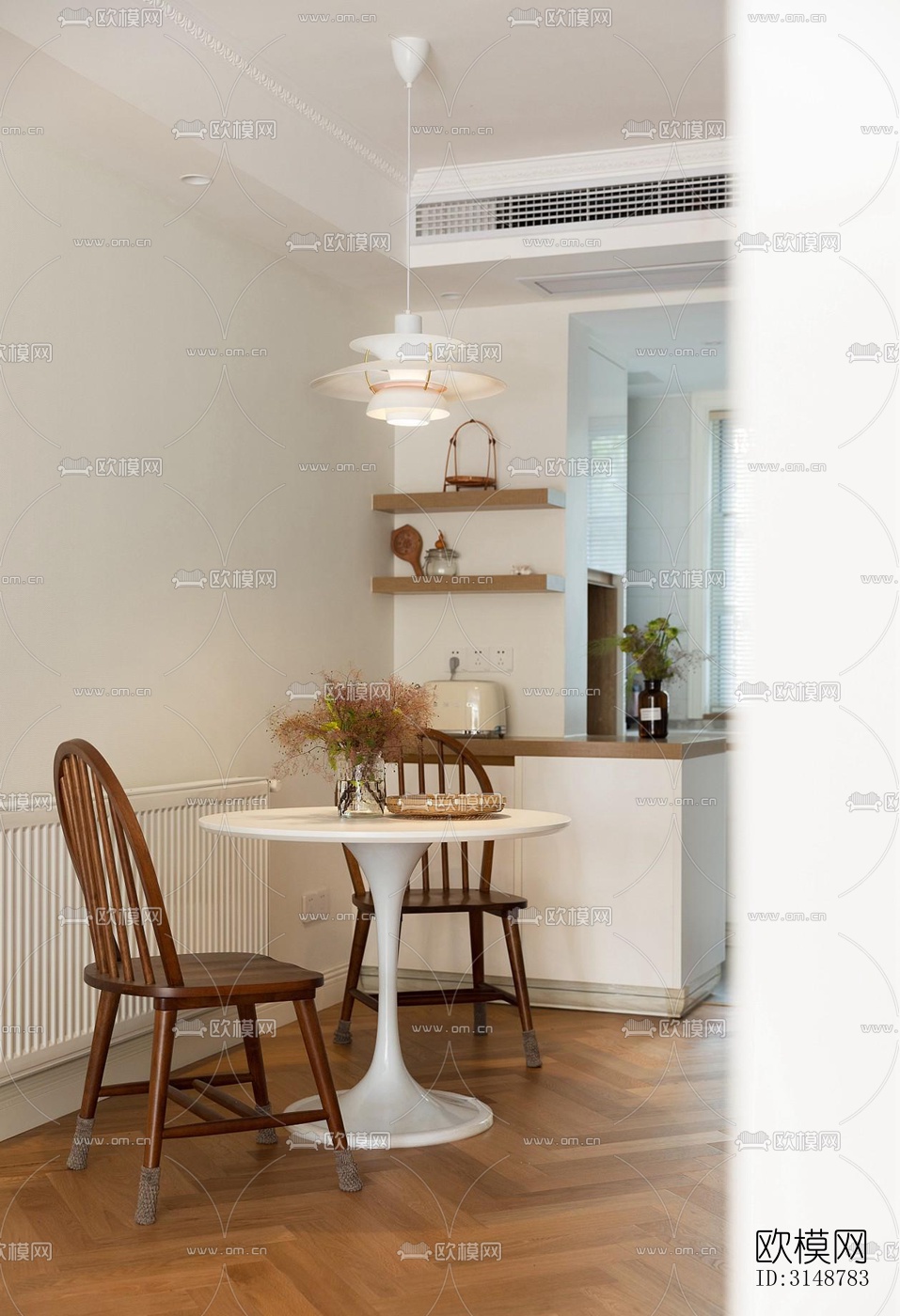 侘寂平层效果图下载（渲染图9）