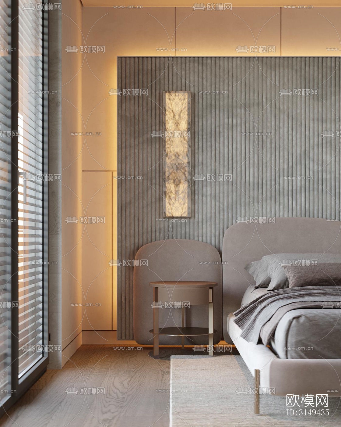 现代平层效果图下载（渲染图14）