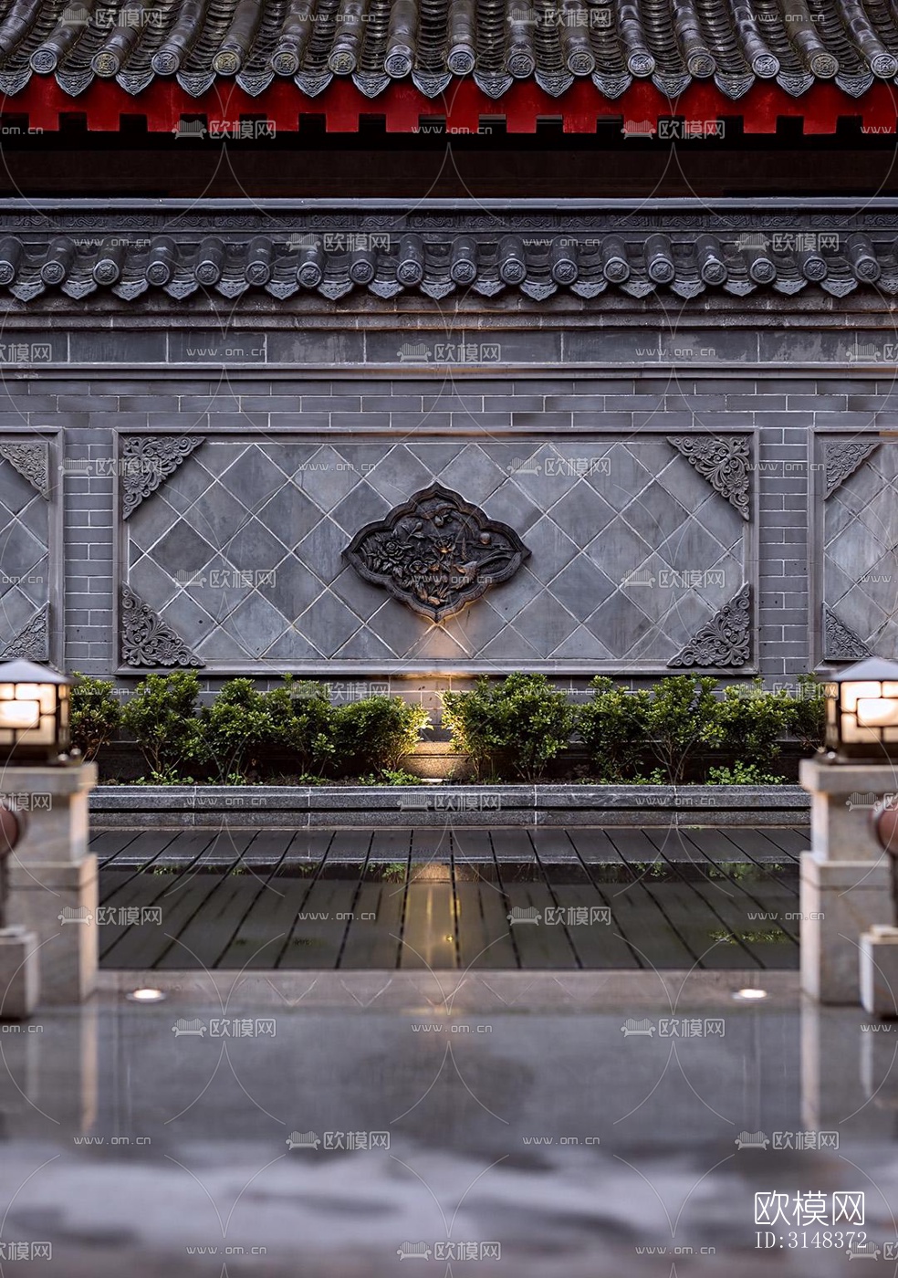 中式养生会所效果图下载（渲染图16）