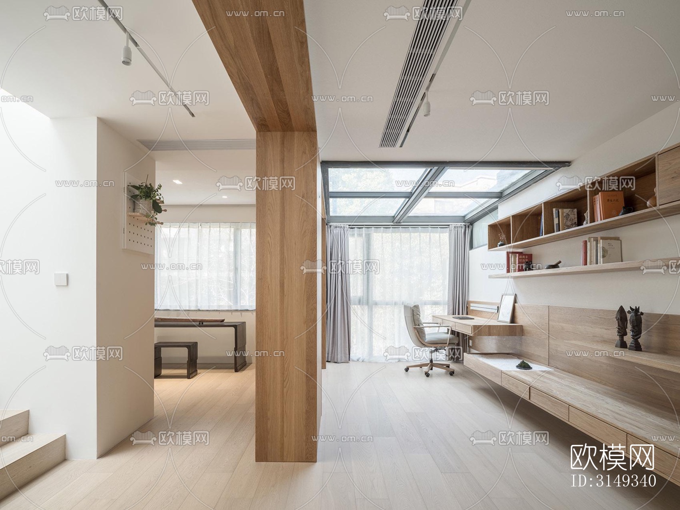 现代平层效果图下载（渲染图11）