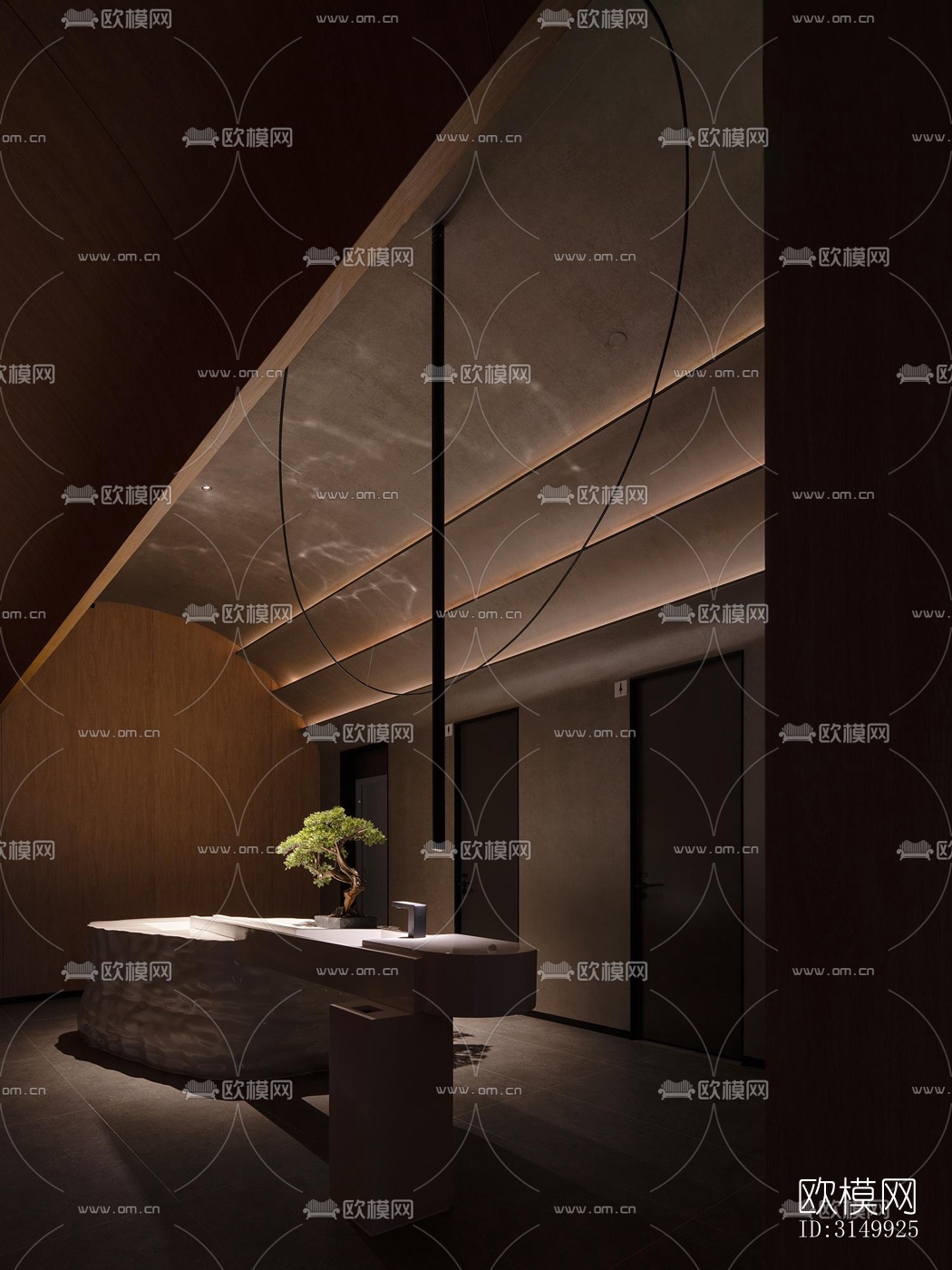 现代火锅烤肉效果图下载（渲染图5）