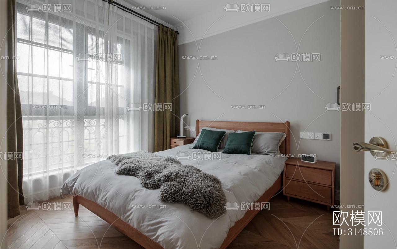 北欧平层效果图下载（渲染图1）