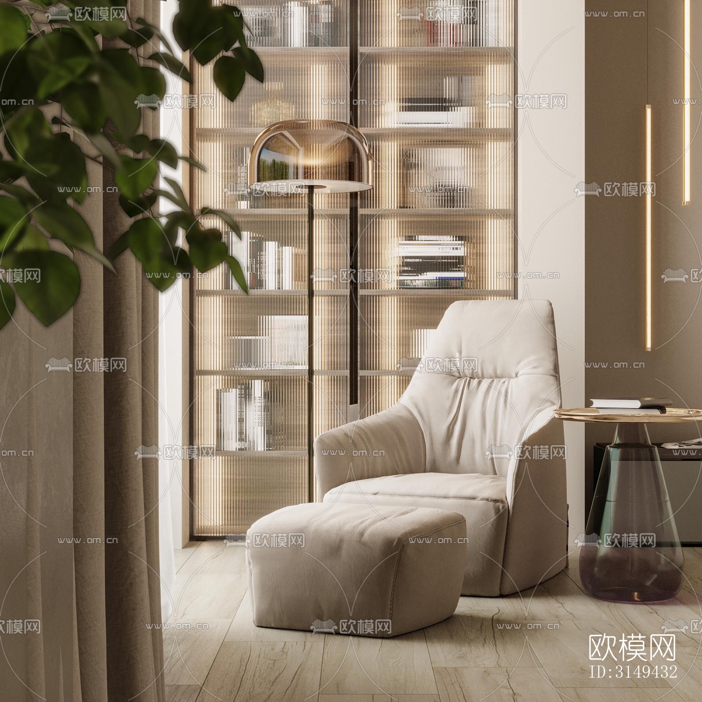 现代平层效果图下载（渲染图4）