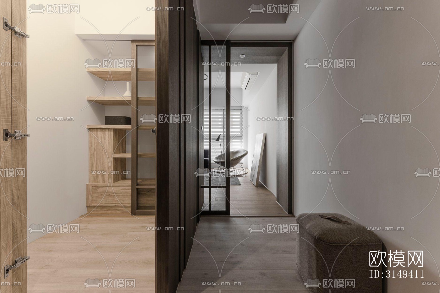 现代平层效果图下载（渲染图2）